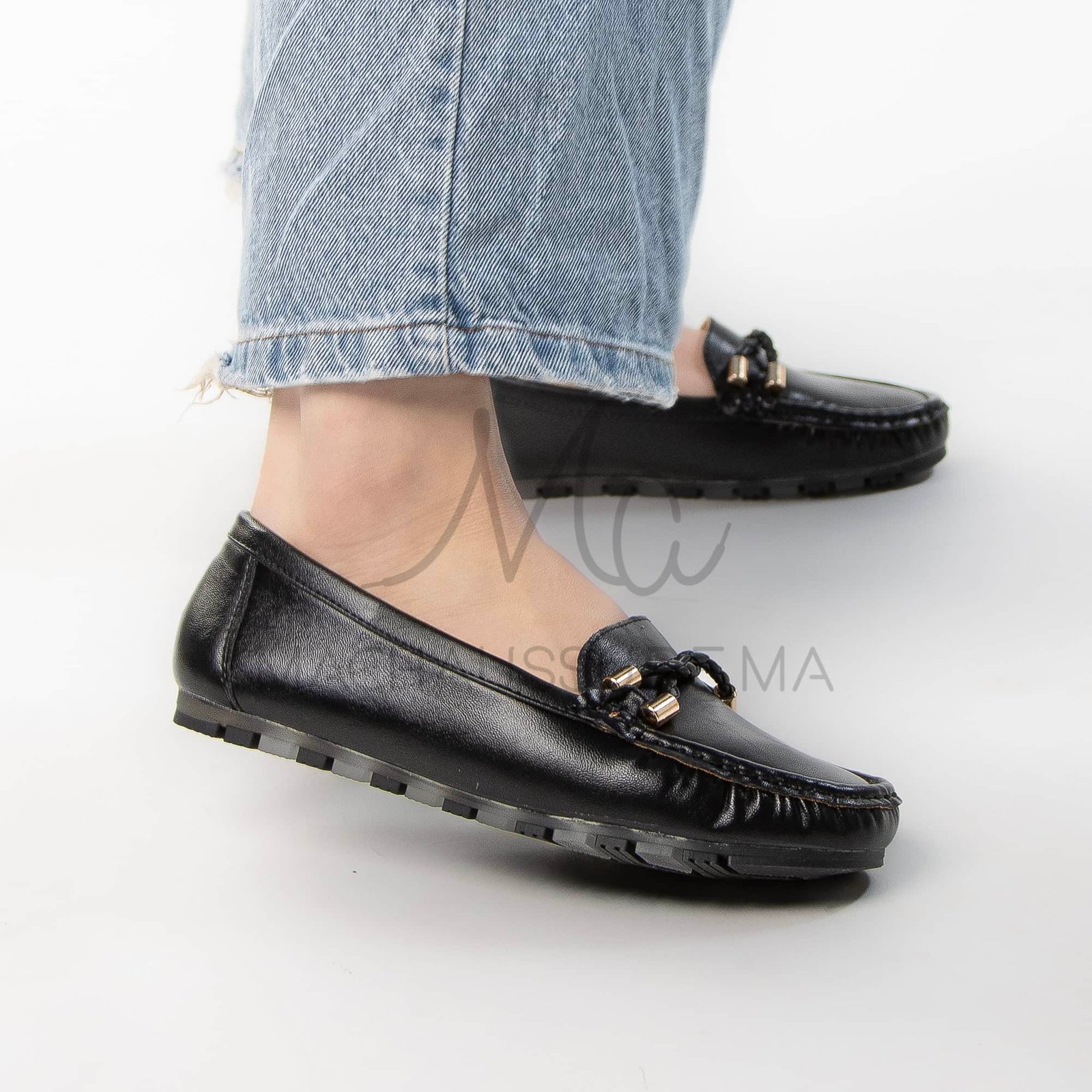Firenze – Mocassins Femmes en Noir.