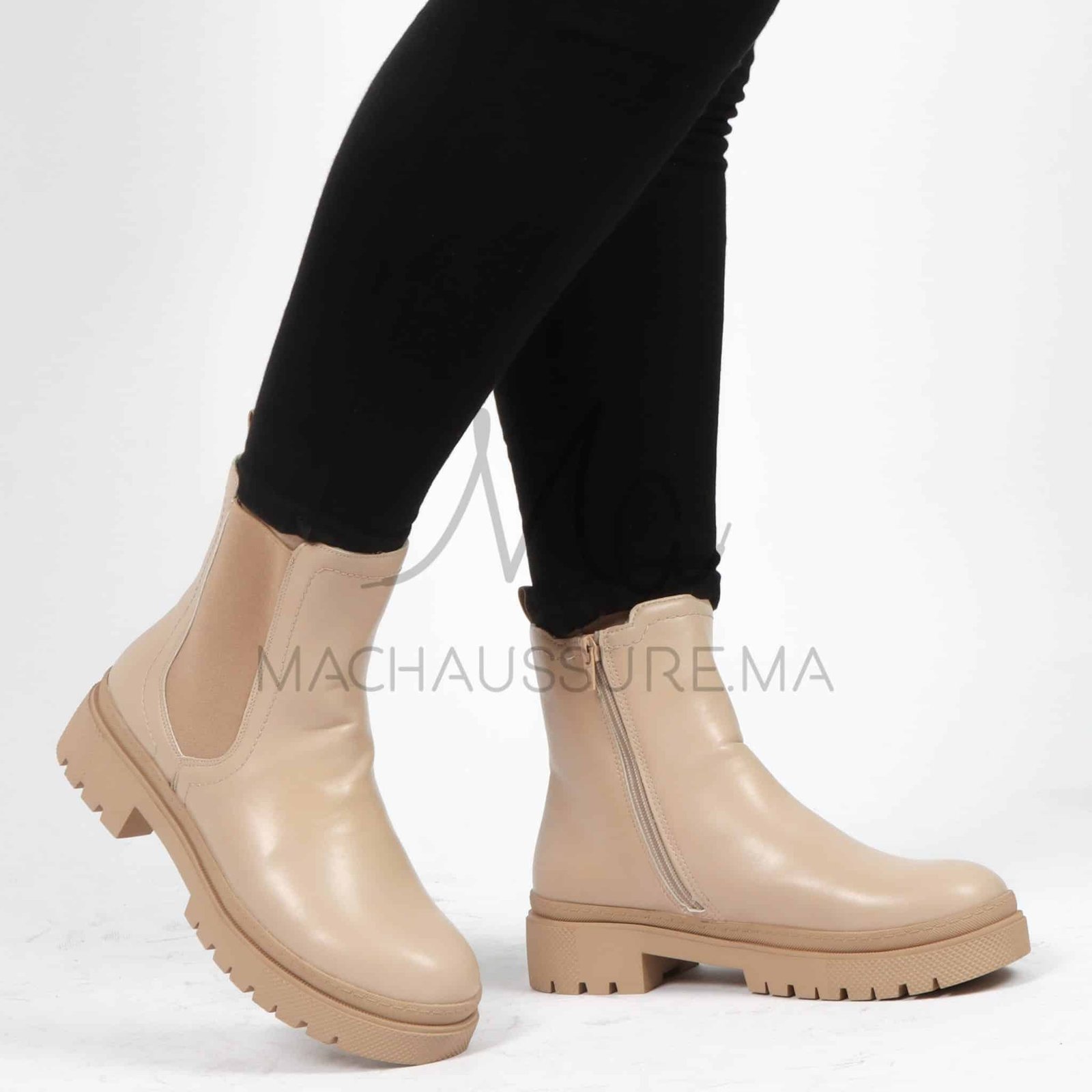Automne – Bottines femmes en Beige.