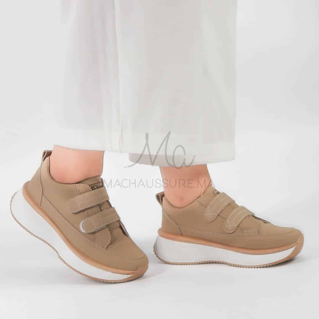 Tsavorite - Baskets femmes en Kaki.
