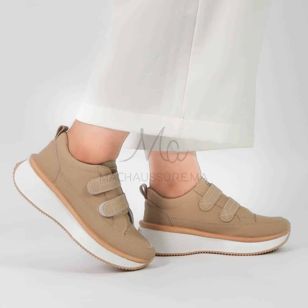 Tsavorite - Baskets femmes en Kaki.