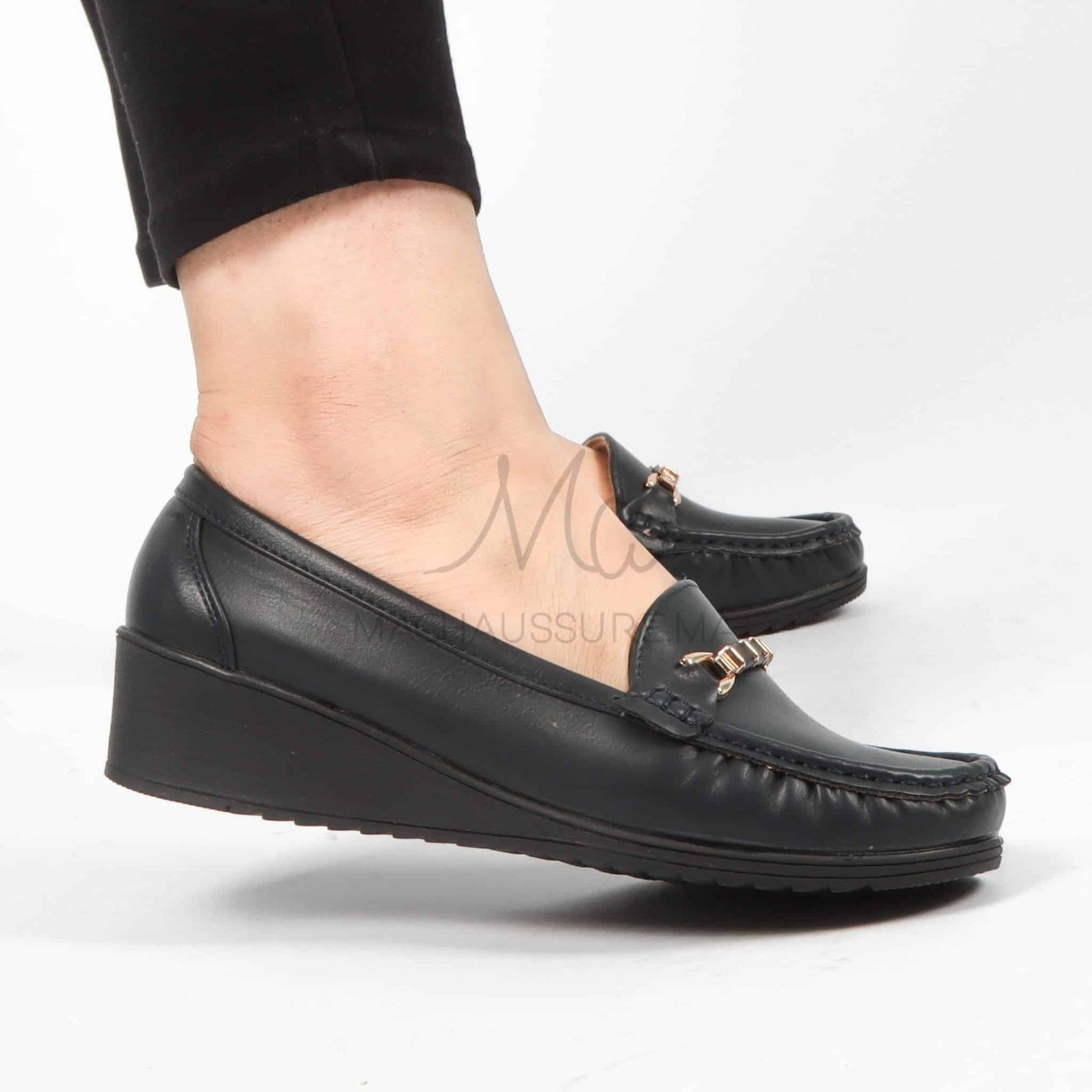 Seigneuresse – Mocasins Femmes en Bleu.