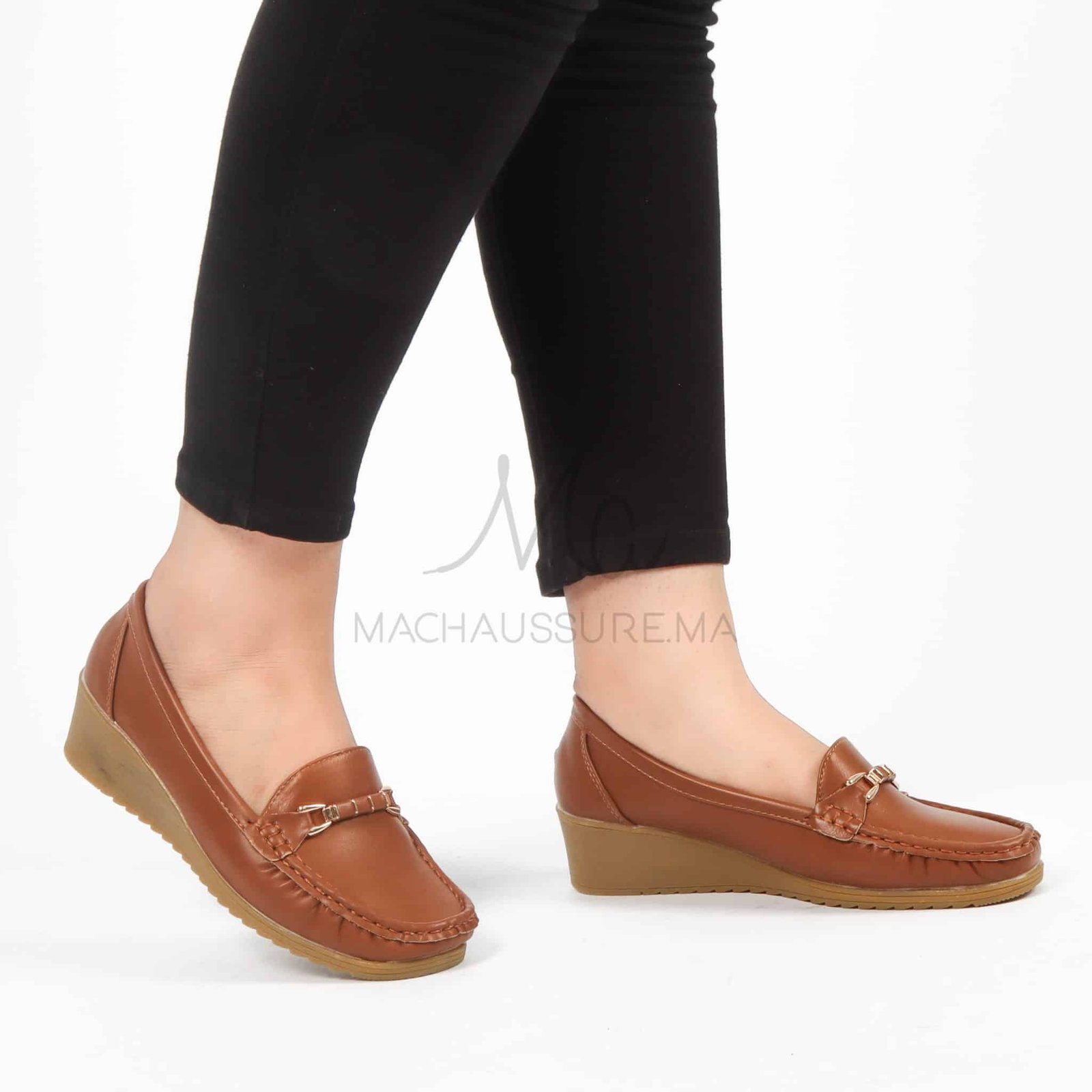 Seigneuresse – Mocasins Femmes en Tabac.
