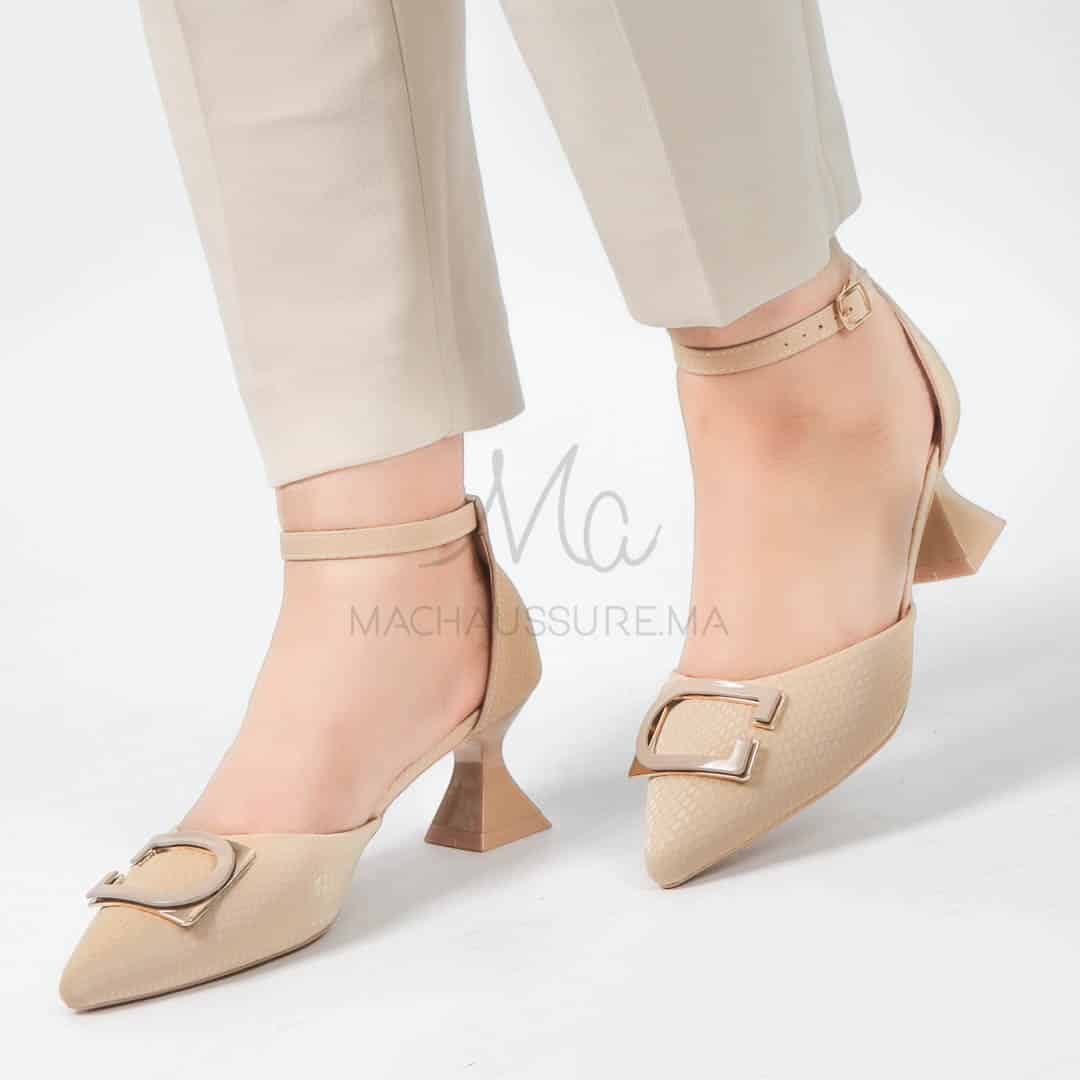Pyrite - Escarpins femmes en Beige.