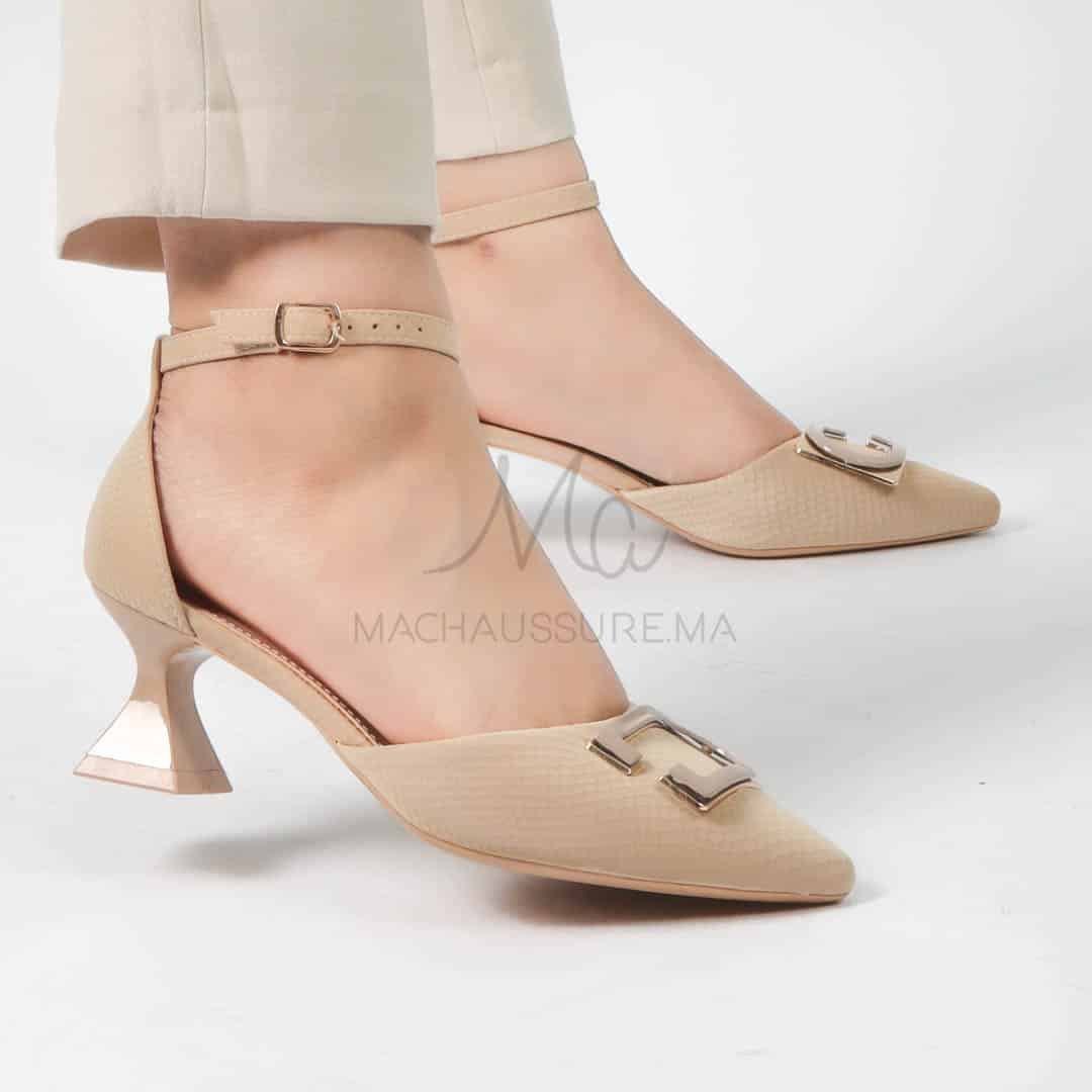 Pyrite - Escarpins femmes en Beige.