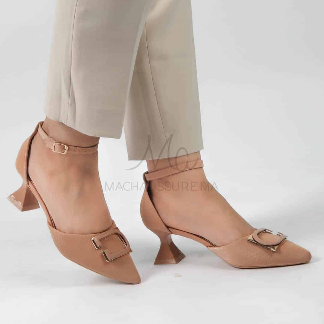 Pyrite - Escarpins femmes en Kaki.
