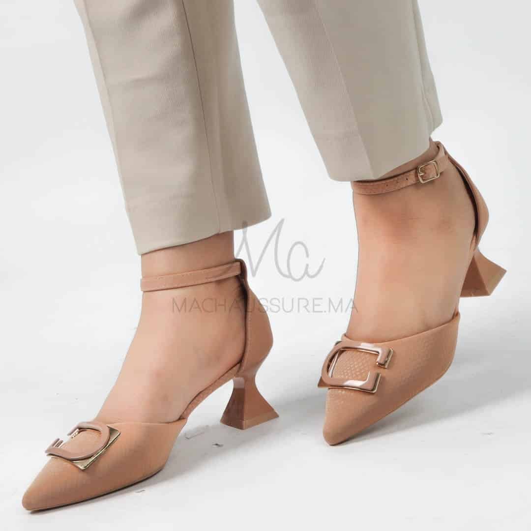 Pyrite - Escarpins femmes en Kaki.