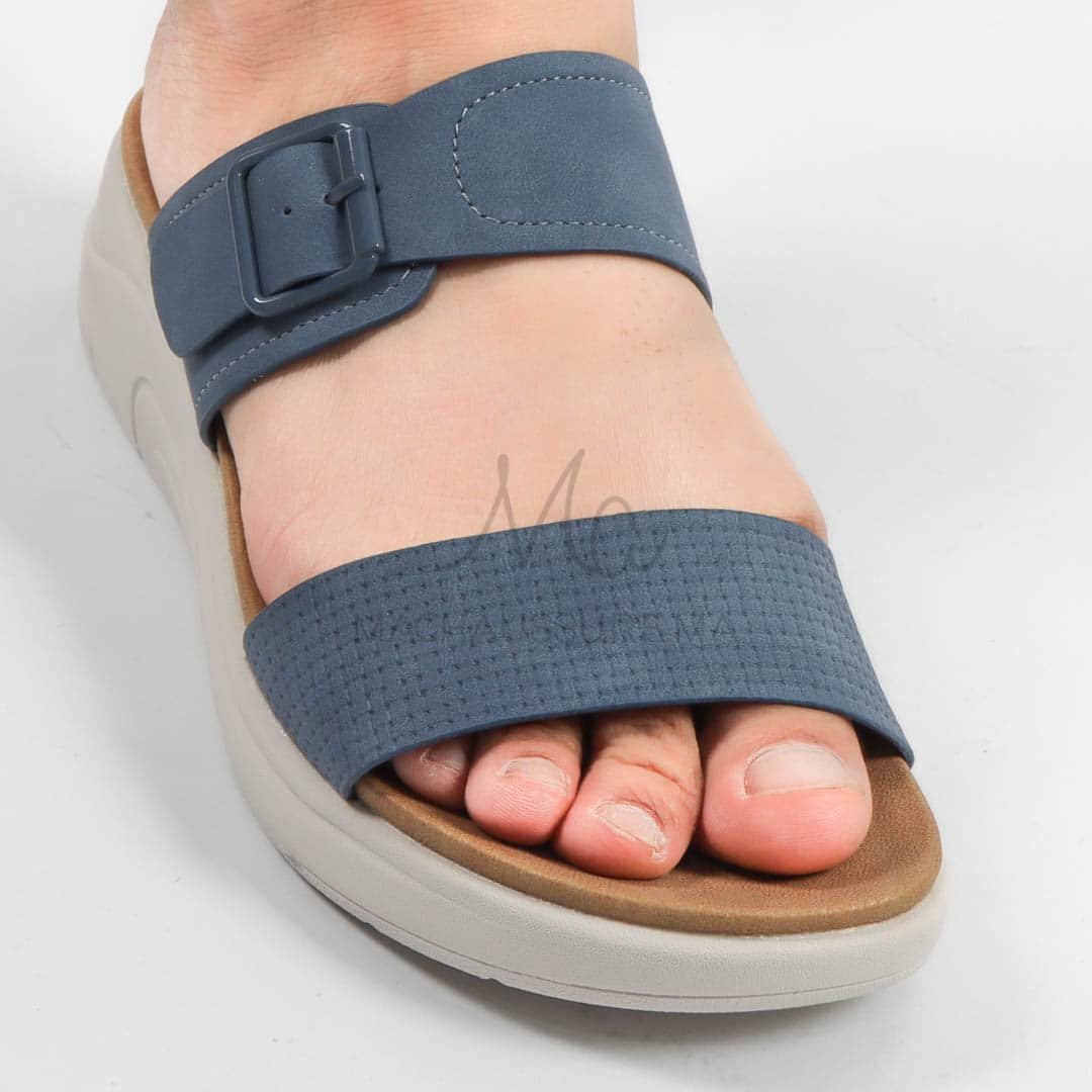 Erable – Sandales confortables en Bleu.