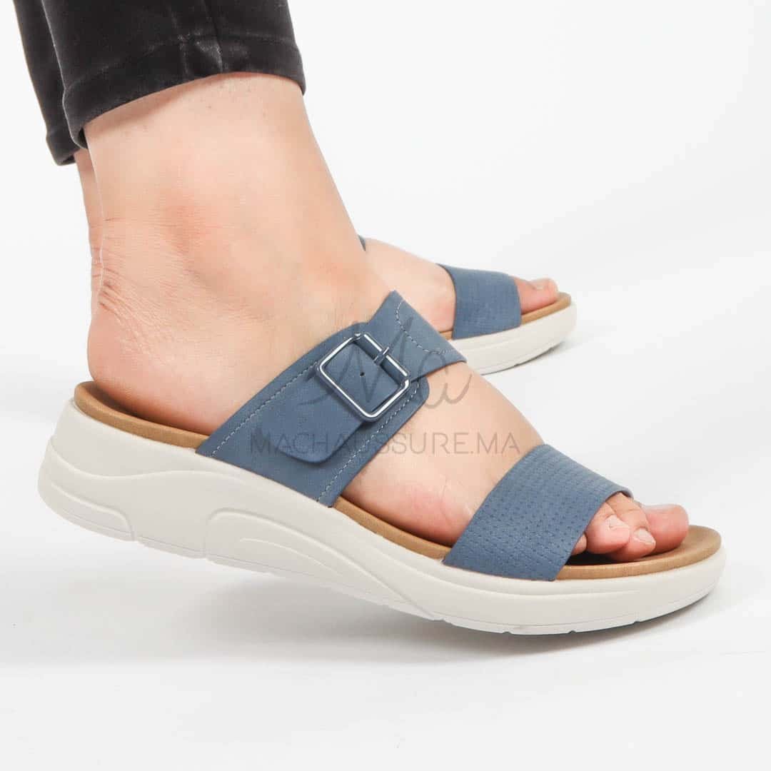 Erable – Sandales confortables en Bleu.