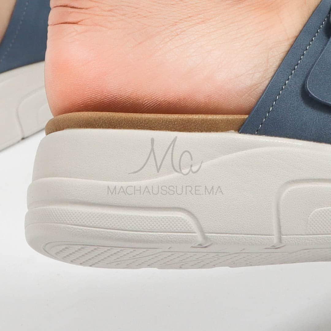 Erable – Sandales confortables en Bleu.