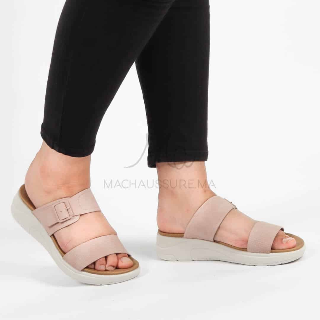 Erable – Sandales confortables en Rose.