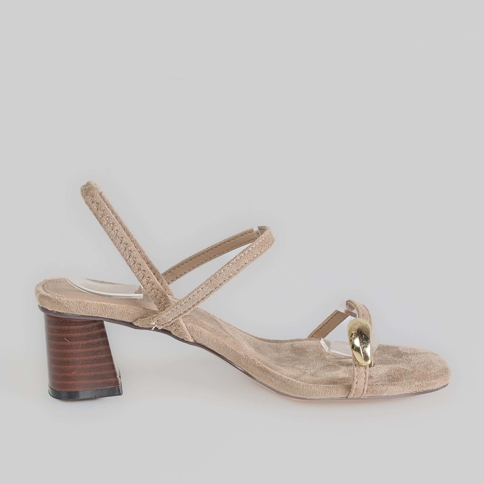 JUIDETTE – Sandales demi talon en Beige.