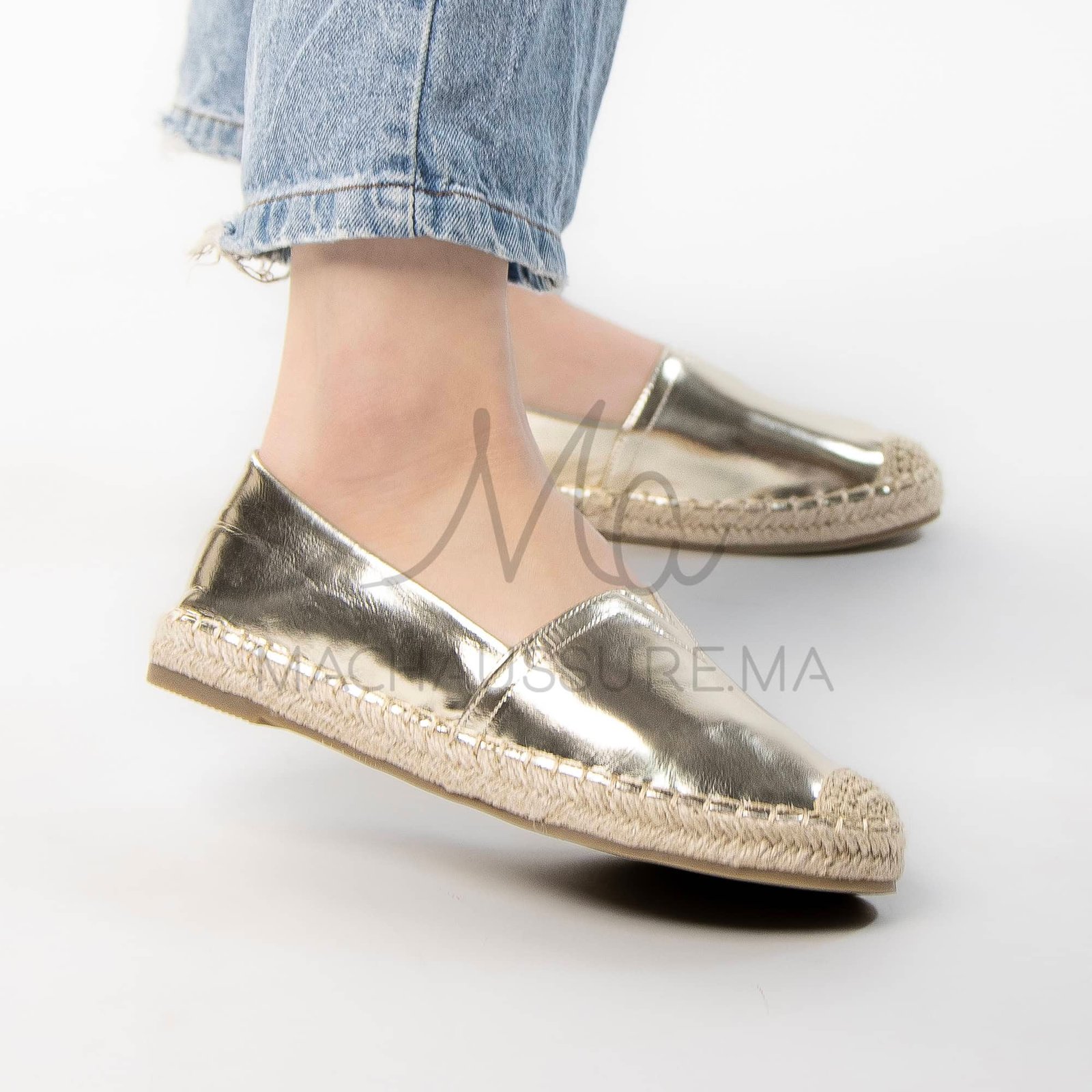 FémiStep – Espadrilles Femmes en Dore.