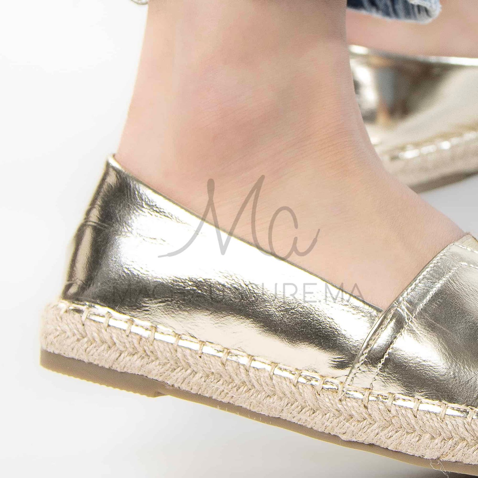 FémiStep – Espadrilles Femmes en Dore.