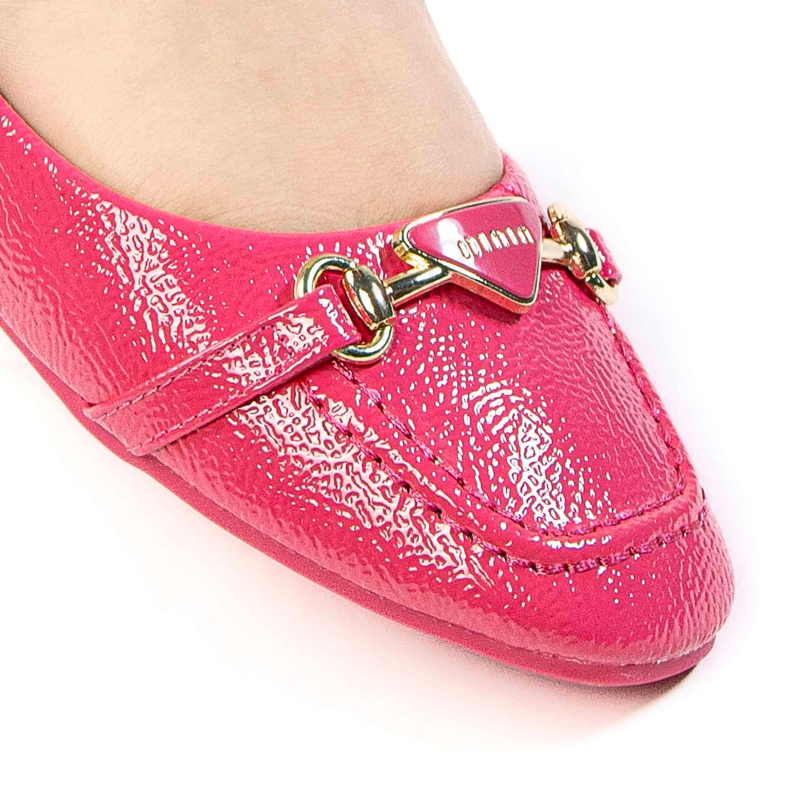 Fluorine - Mocassins femmes en Fuchsia.