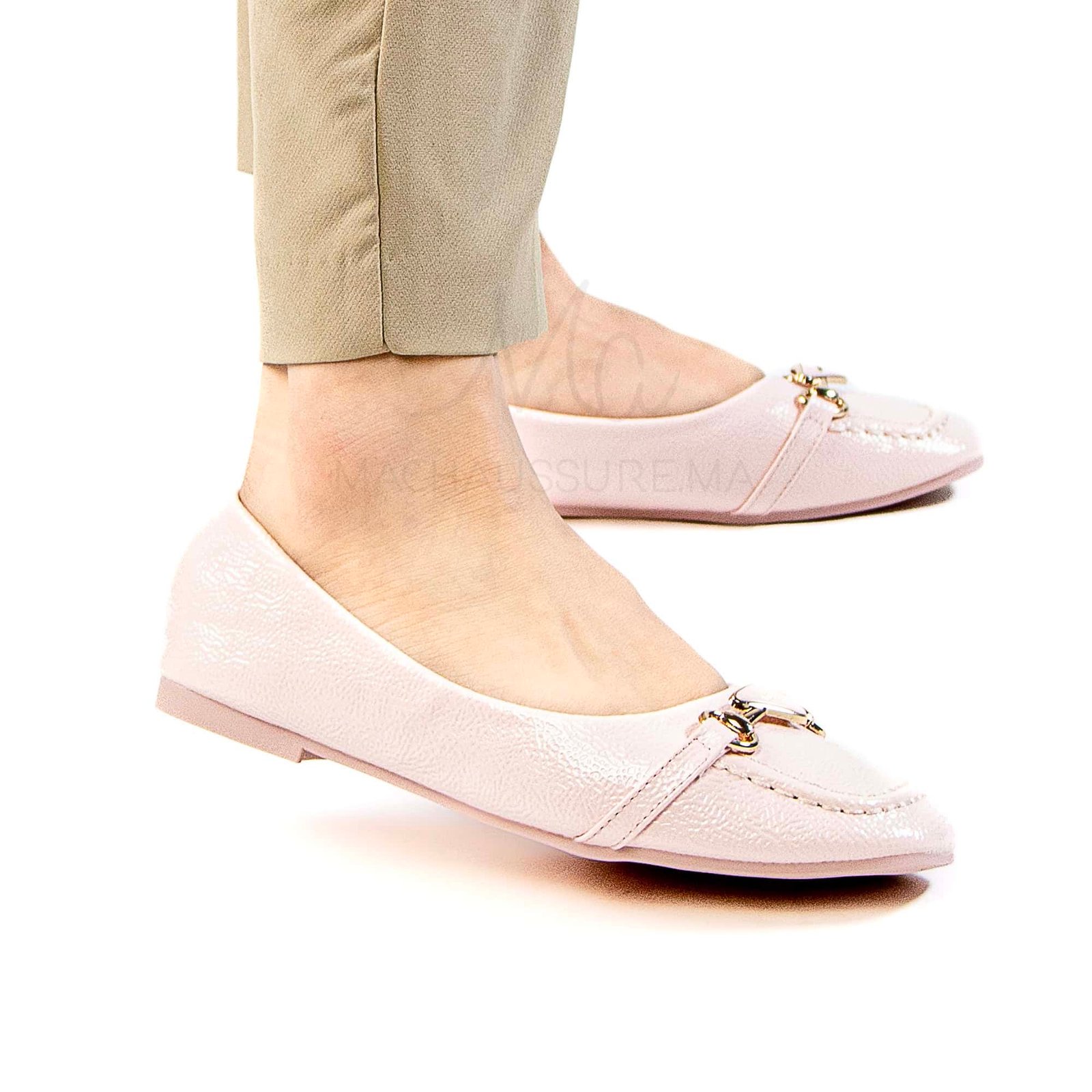 Fluorine - Mocassins femmes en Rose.