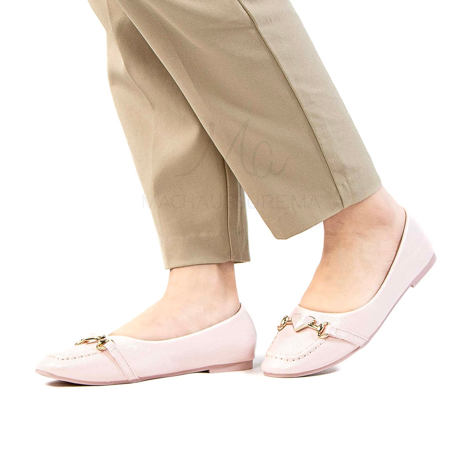 Fluorine - Mocassins femmes en Rose.