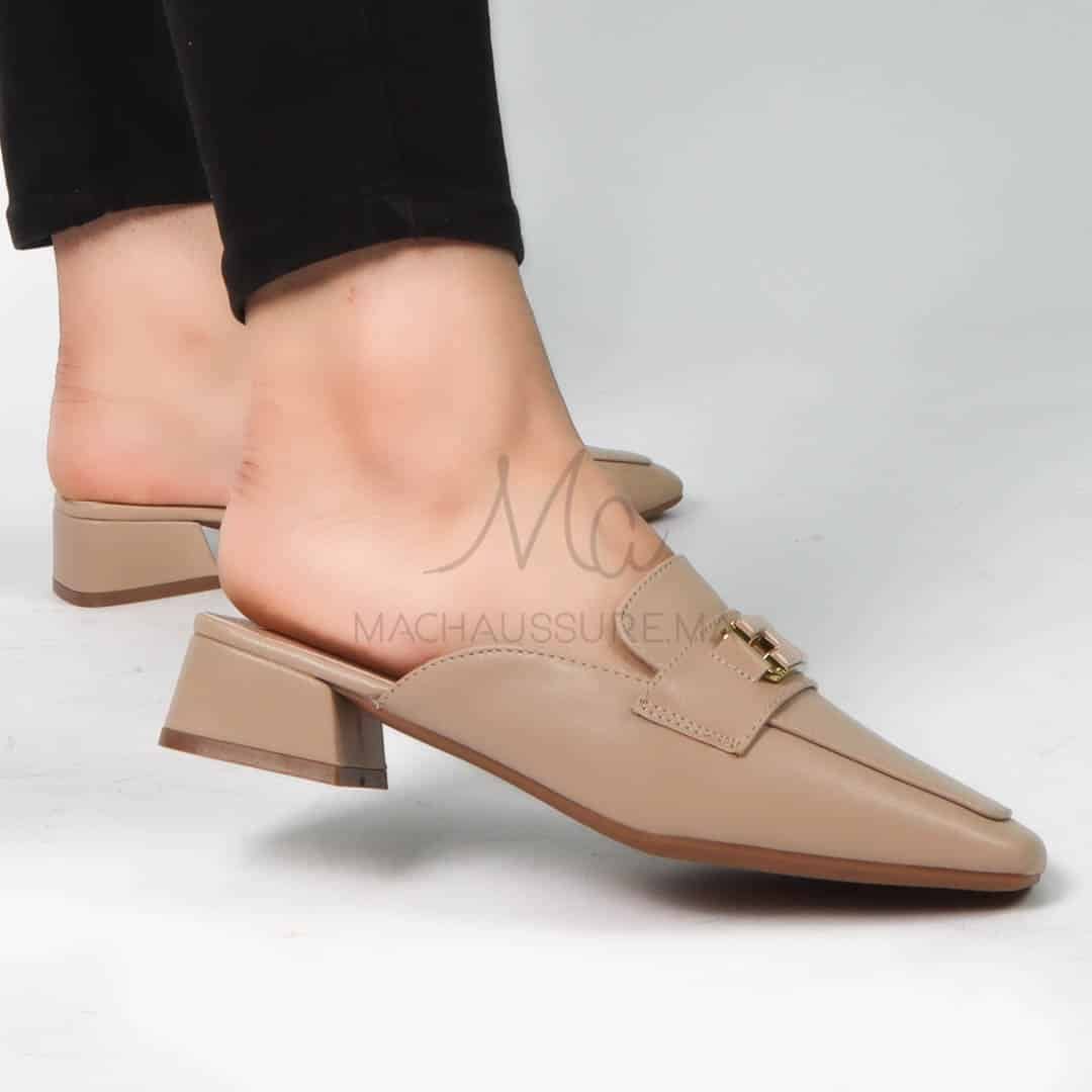 Funda - Mules Femmes en Kaki.