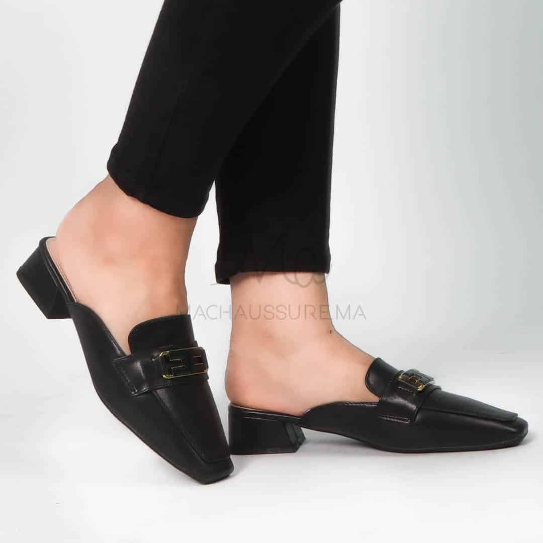 Funda - Mules Femmes en Noir.