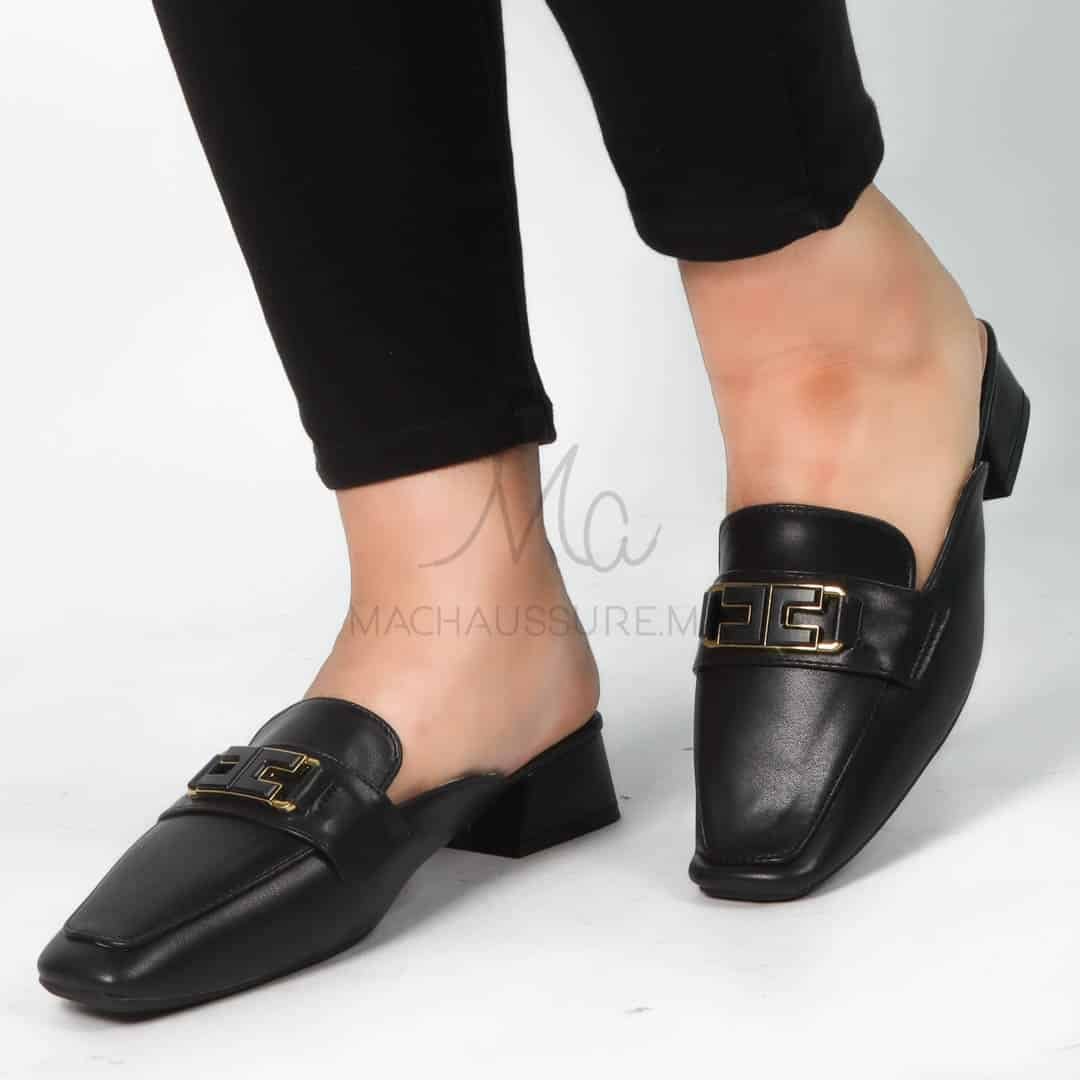 Funda - Mules Femmes en Noir.