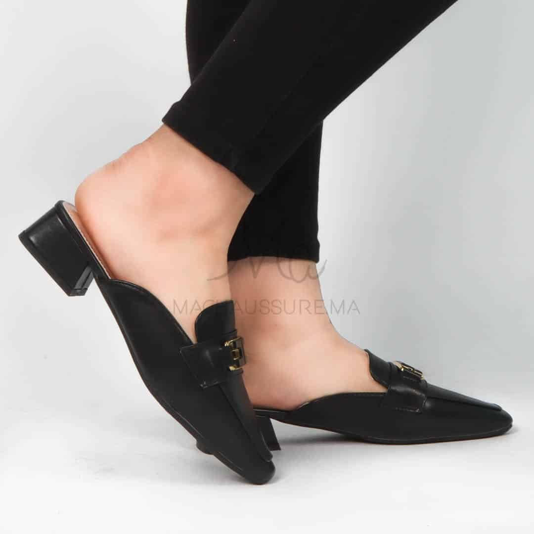 Funda - Mules Femmes en Noir.