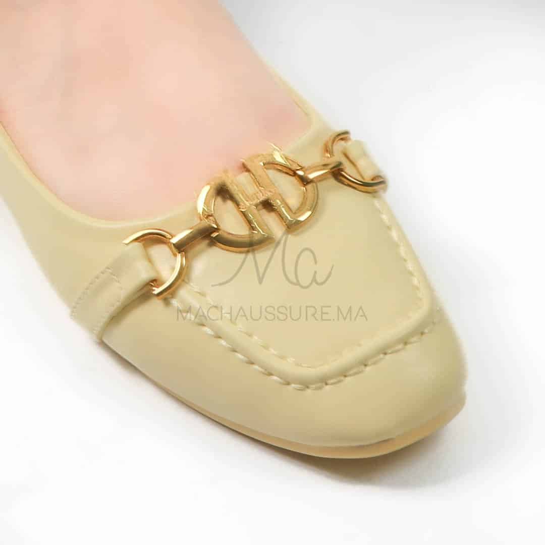Jaspe - Mocassins femmes en Jaune.