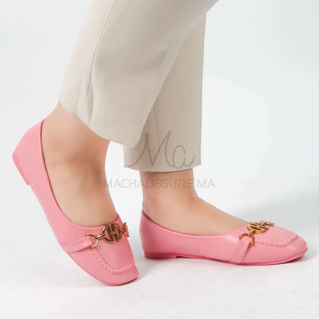 Jaspe - Mocassins femmes en Rose.