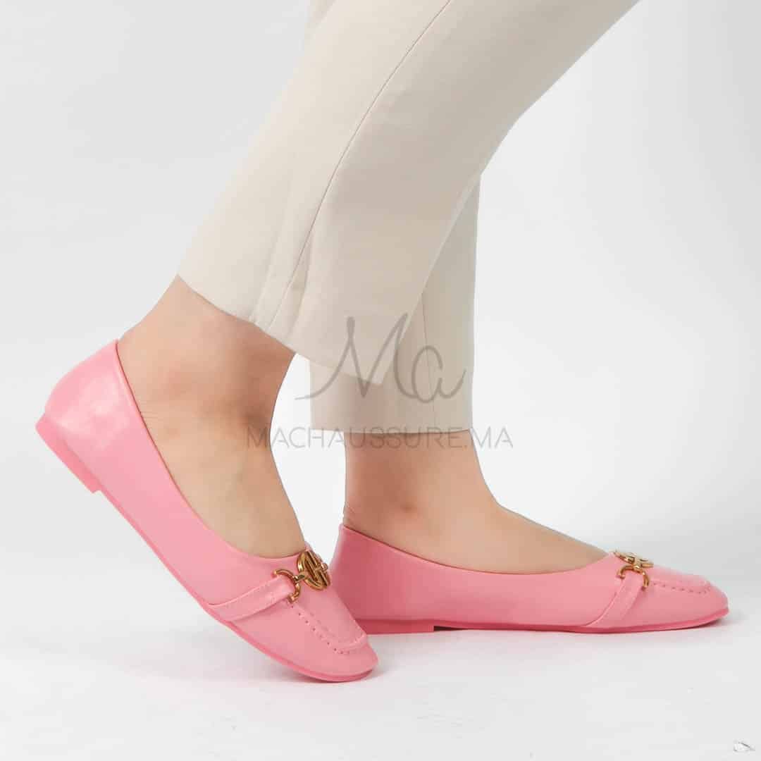 Jaspe - Mocassins femmes en Rose.