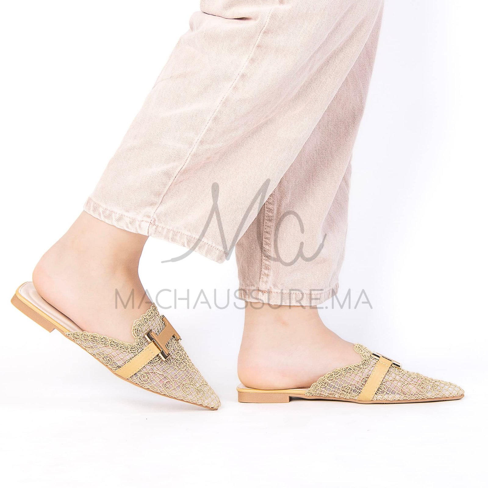 Janessa – Mules femmes en Kaki.