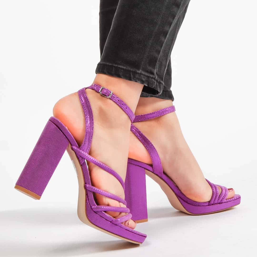 Vivid – Sandales à talon Mauve.