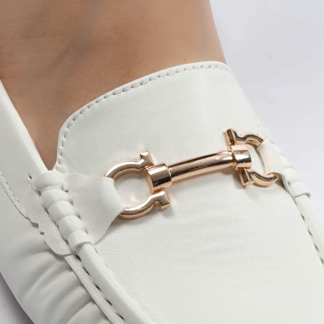TATIANA– Mocassinns Femmes en Blanc.