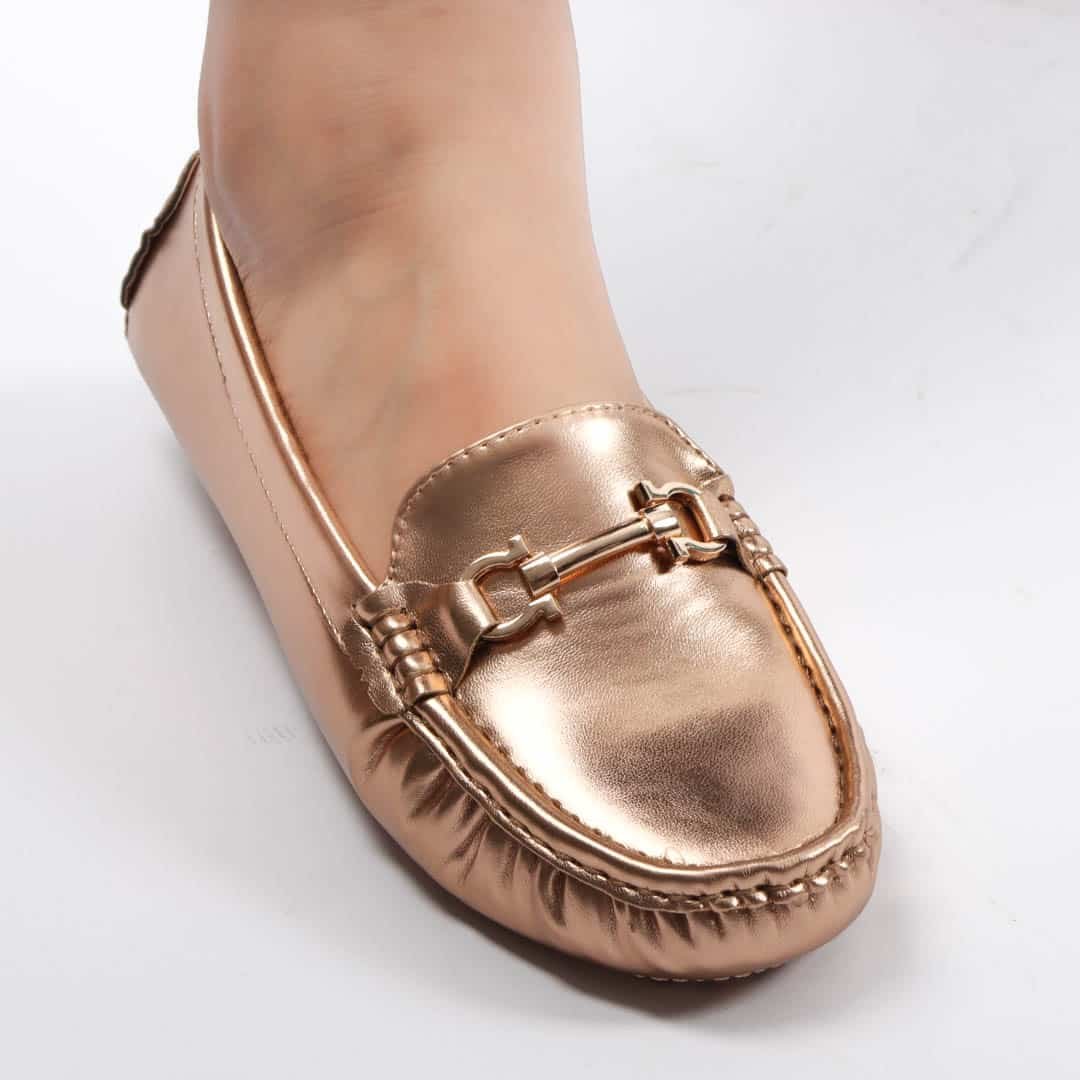 TATIANA– Mocassinns Femmes en Bronze.