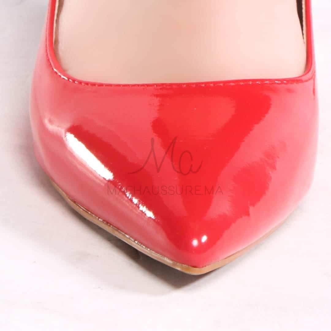 RACHA – Escarpin demi talon en Rouge.