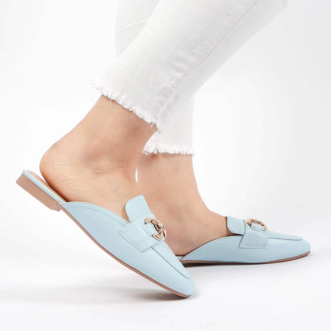 Moviq – Mules Femmes en Bleu.