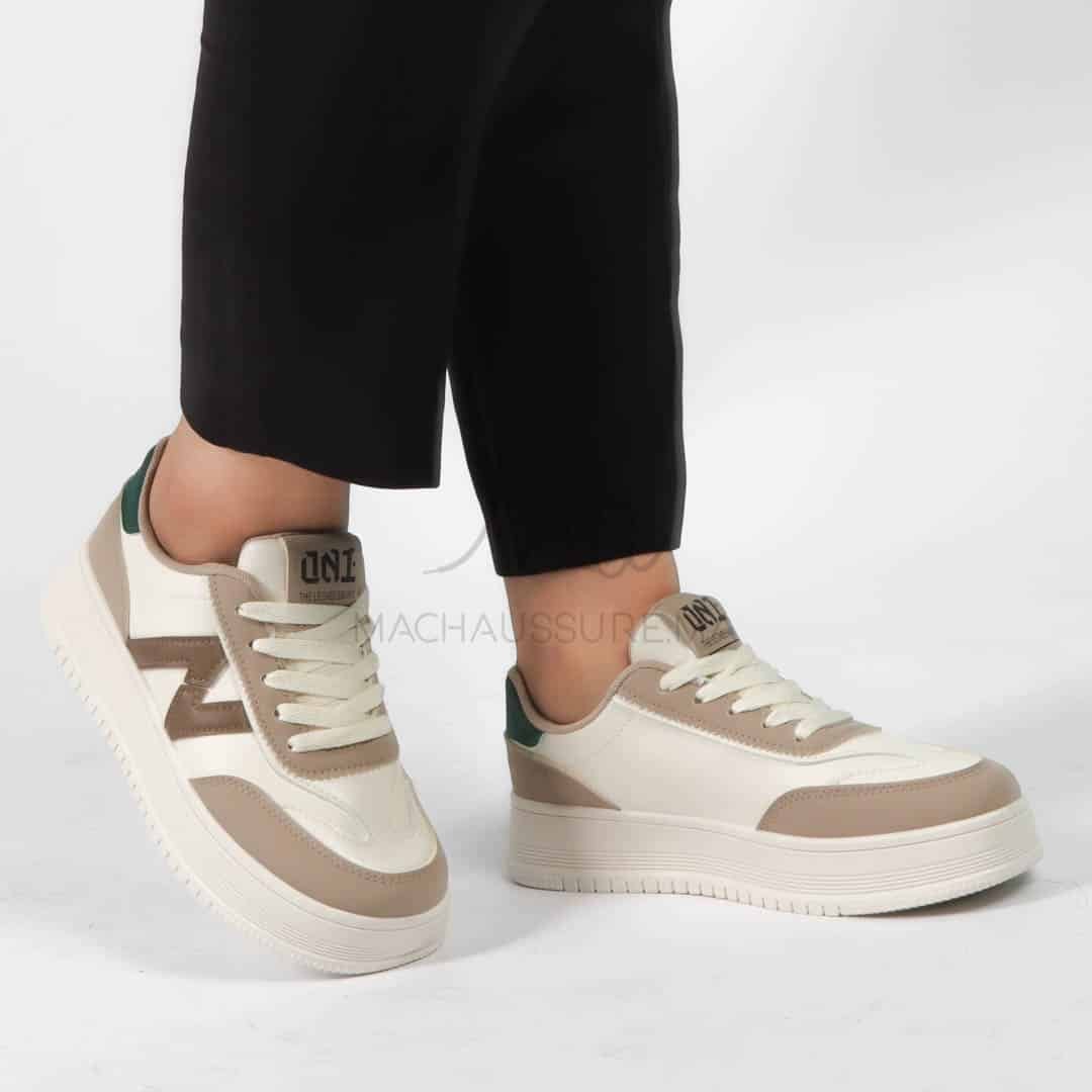 Calin – Baskets femmes en Vert.