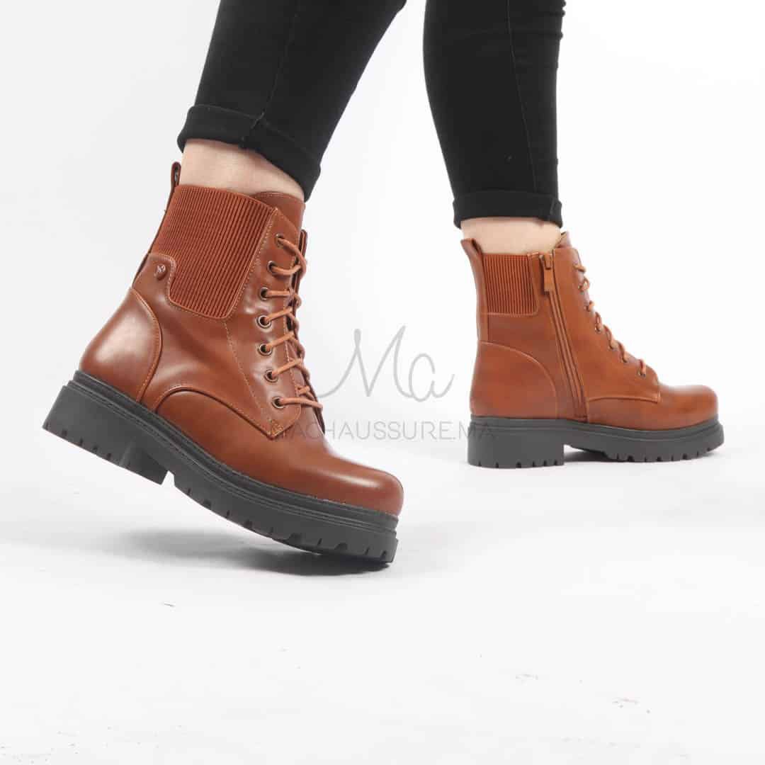 Helga - Bottines en Tabac.
