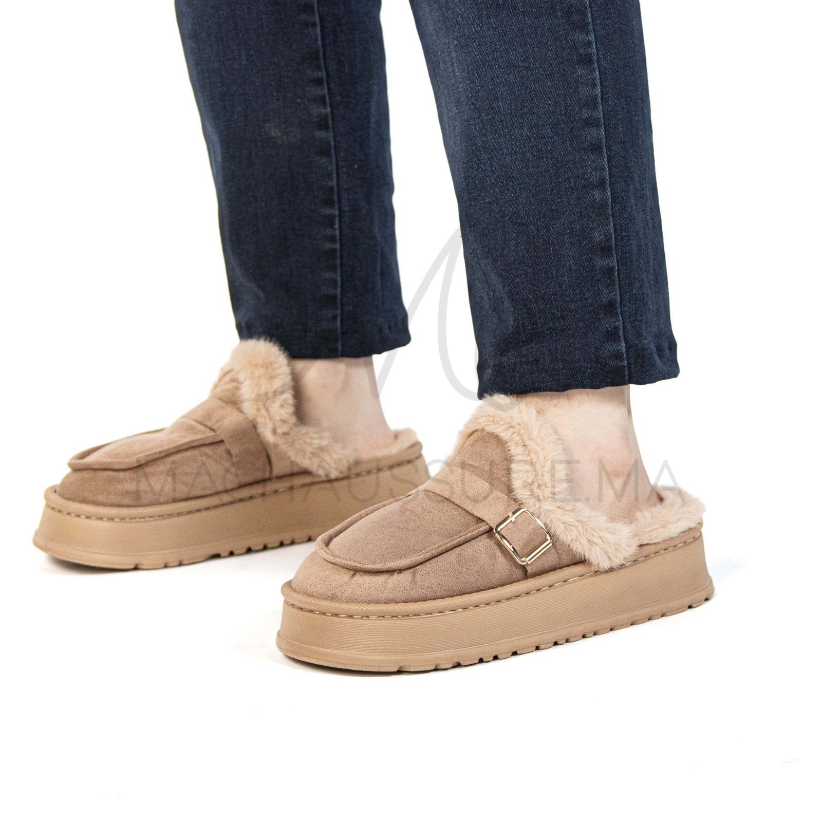 Chummy – Pantoufles Femmes en Kaki.