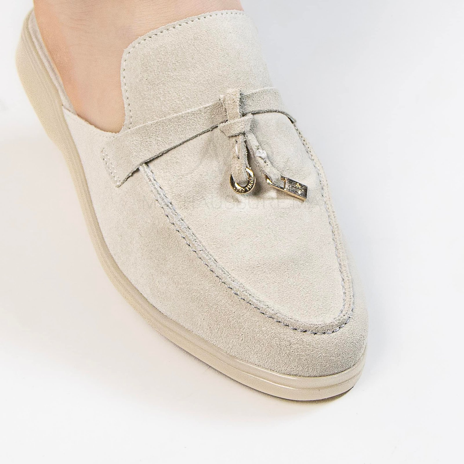 Trend – Mules Femmes en Daim Beige.