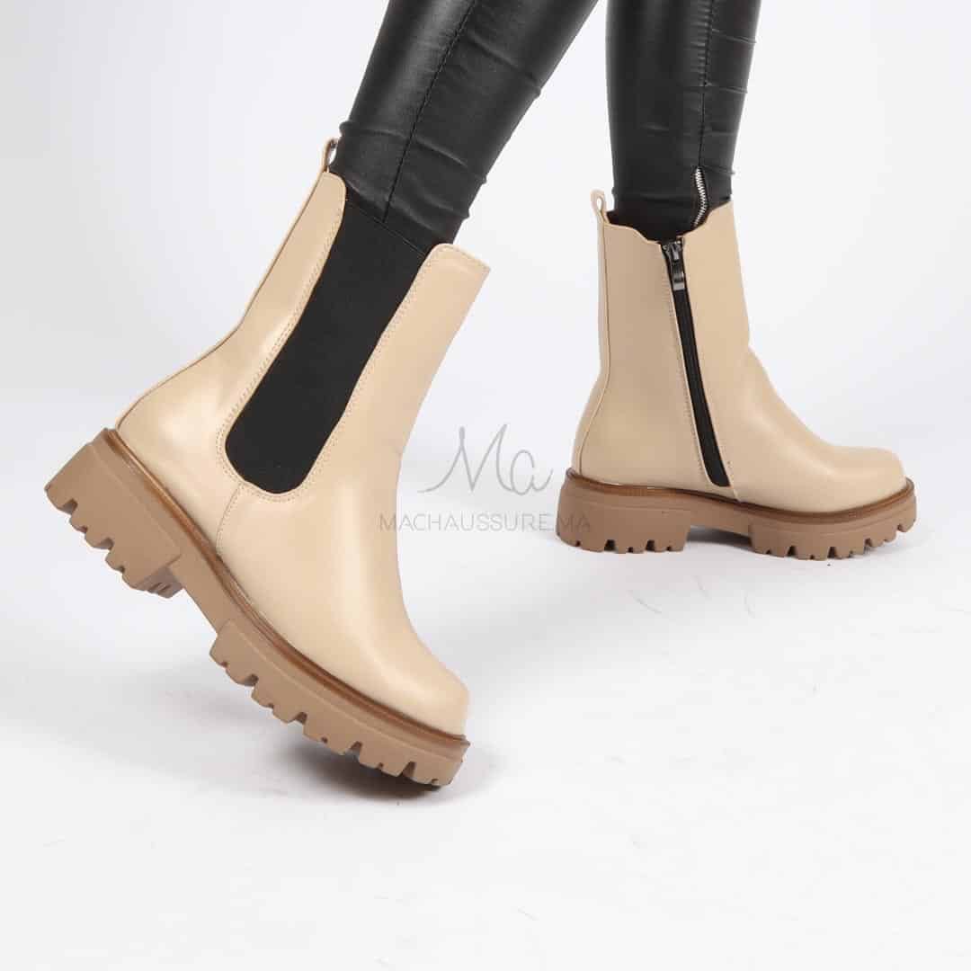 OTILYA - Bottines en Beige.