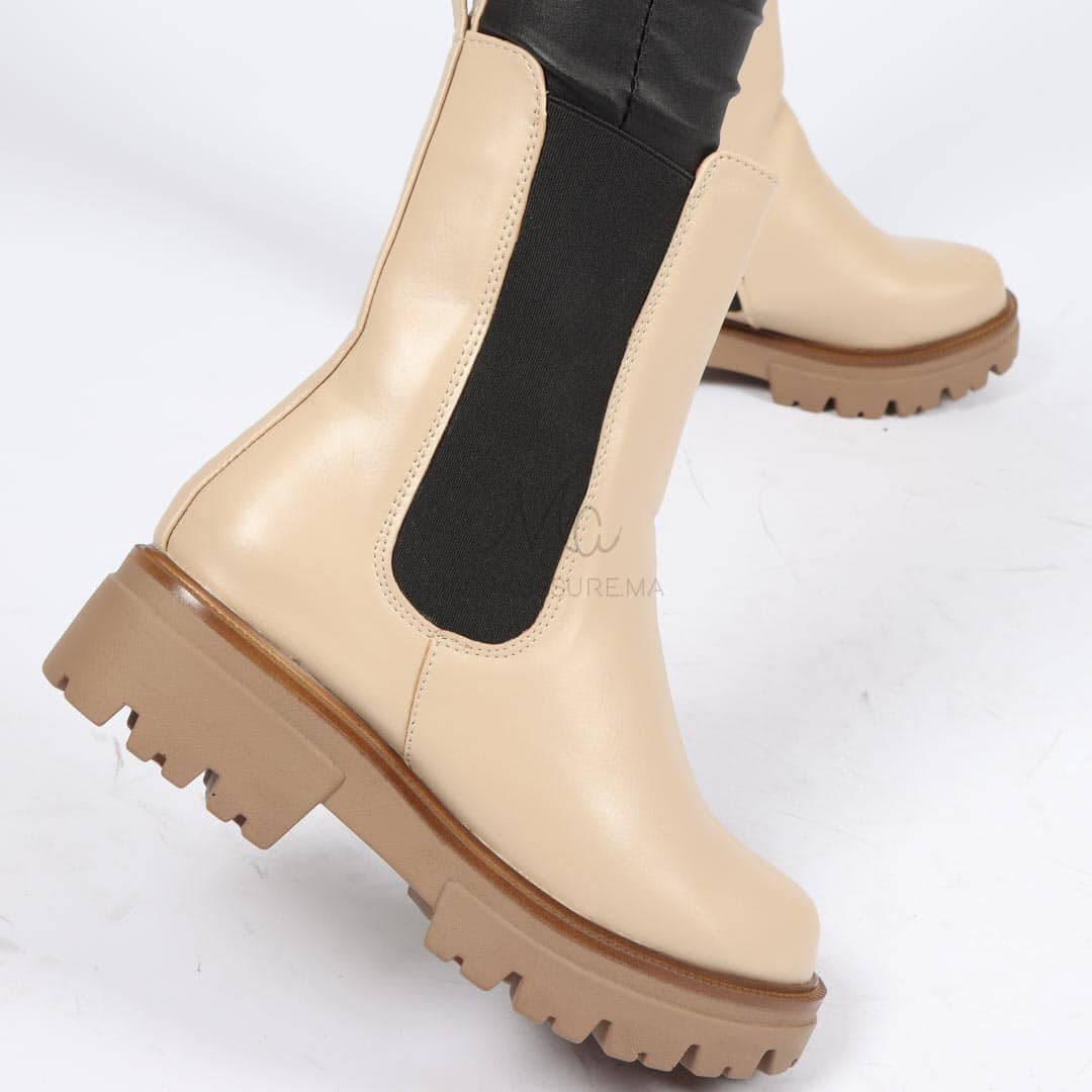 OTILYA - Bottines en Beige.