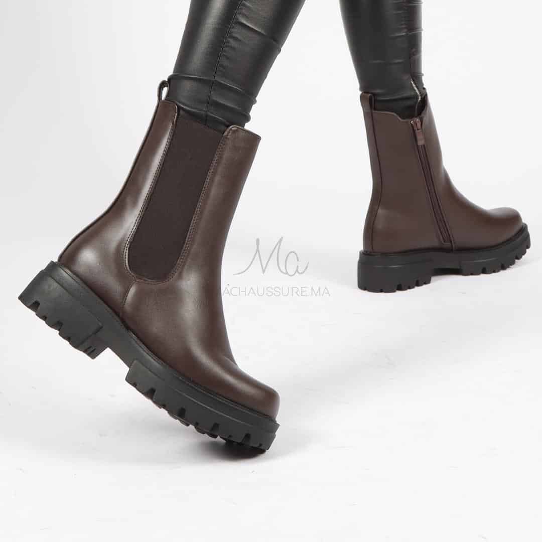 OTILYA - Bottines en Marron.