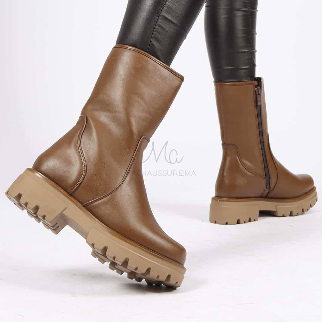 TORA - Bottines en Tabac.