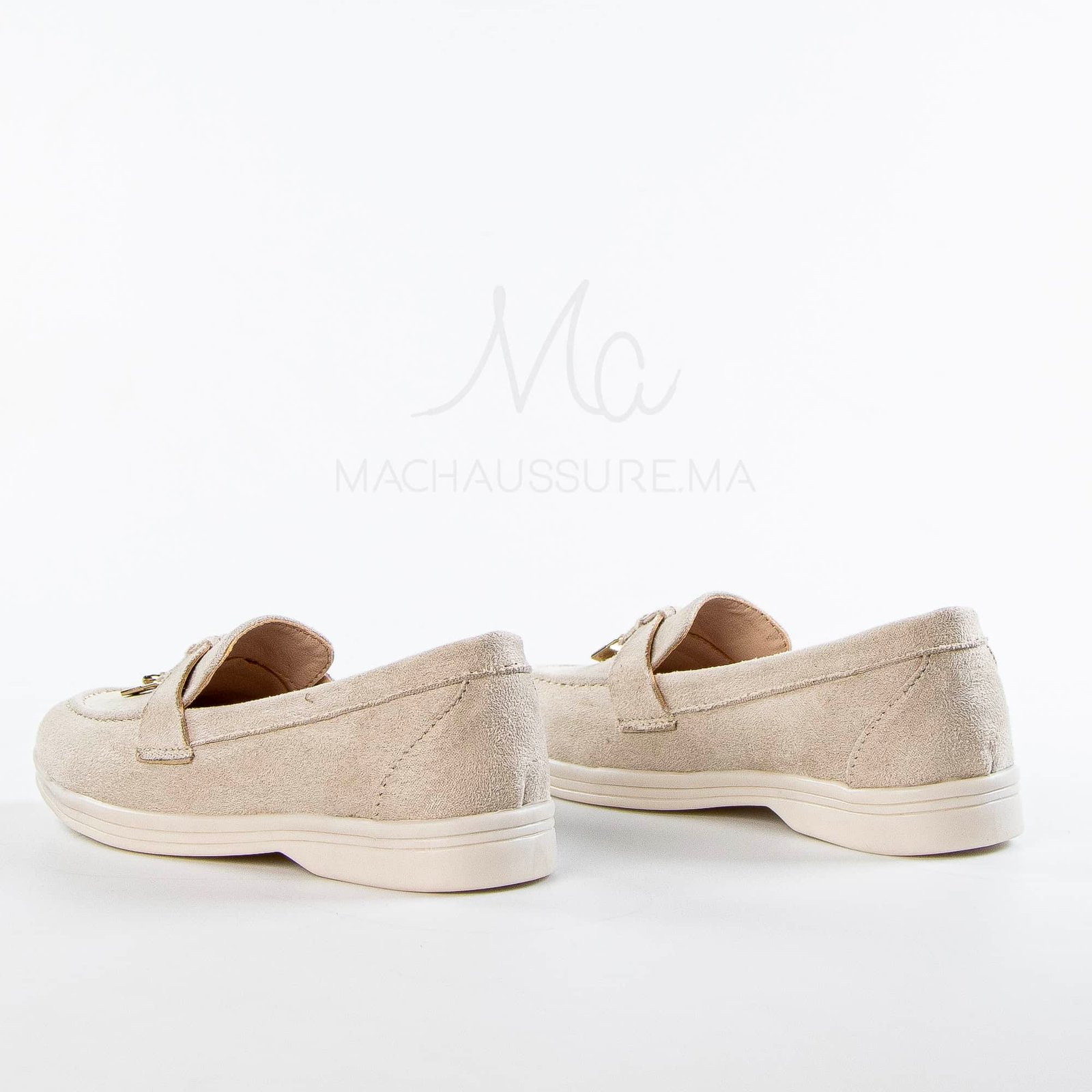 Opaline – Mocassins Fille en Beige.