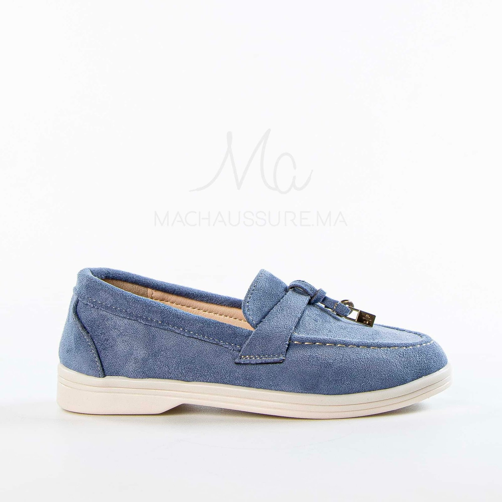 Opaline – Mocassins Fille en Bleuciel.