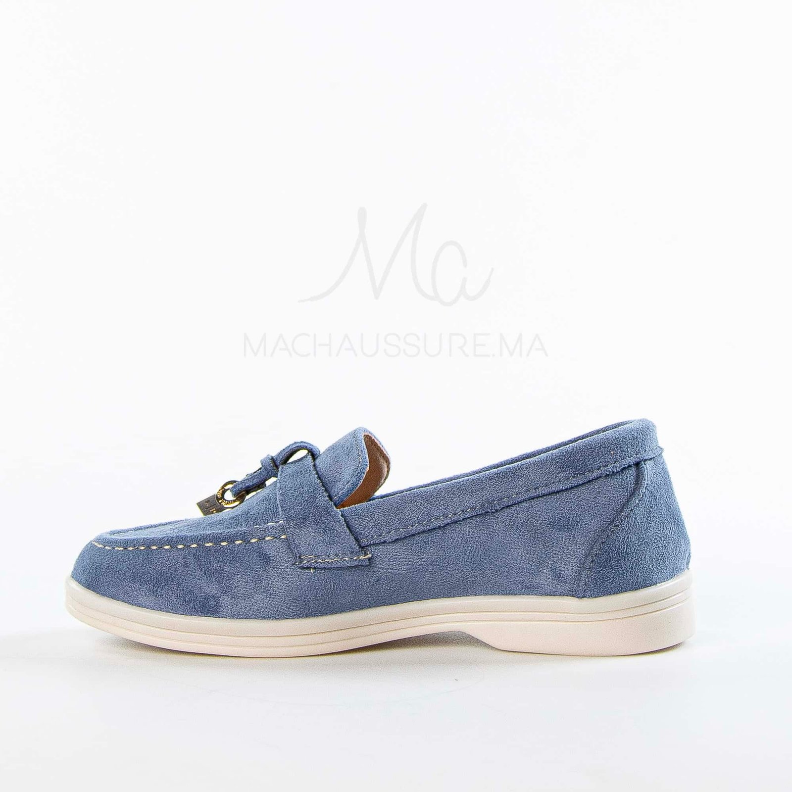 Opaline – Mocassins Fille en Bleuciel.