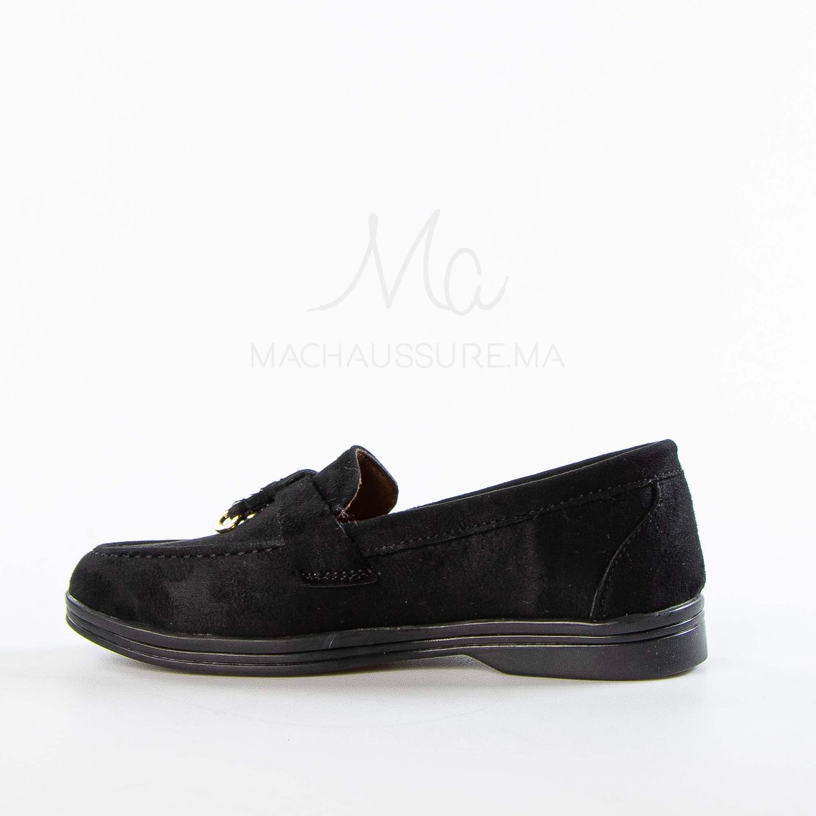 Opaline – Mocassins Fille en Noir.