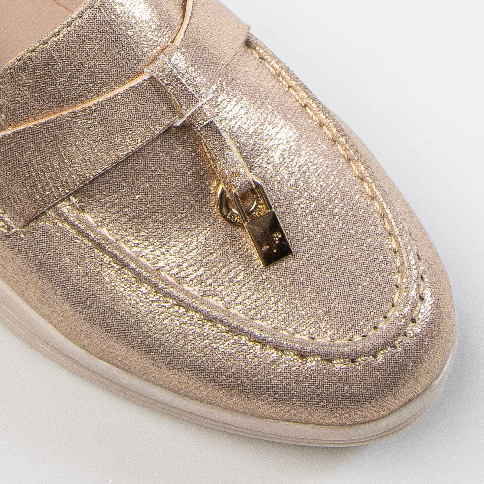 Opaline – Mocassins Fille en Bronze.