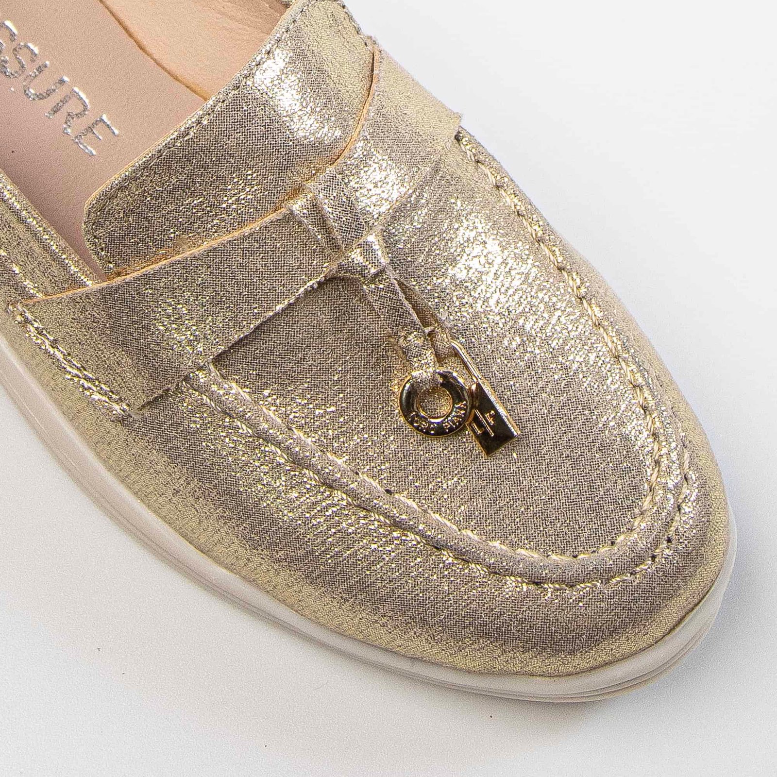 Opaline – Mocassins Fille en Doré.