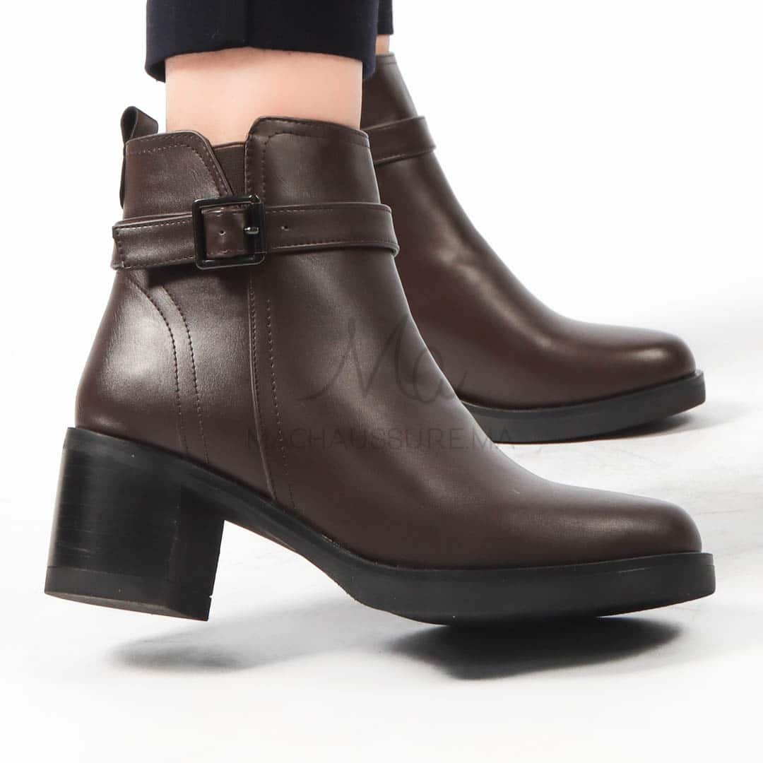 CORAL - Bottines en Marron.