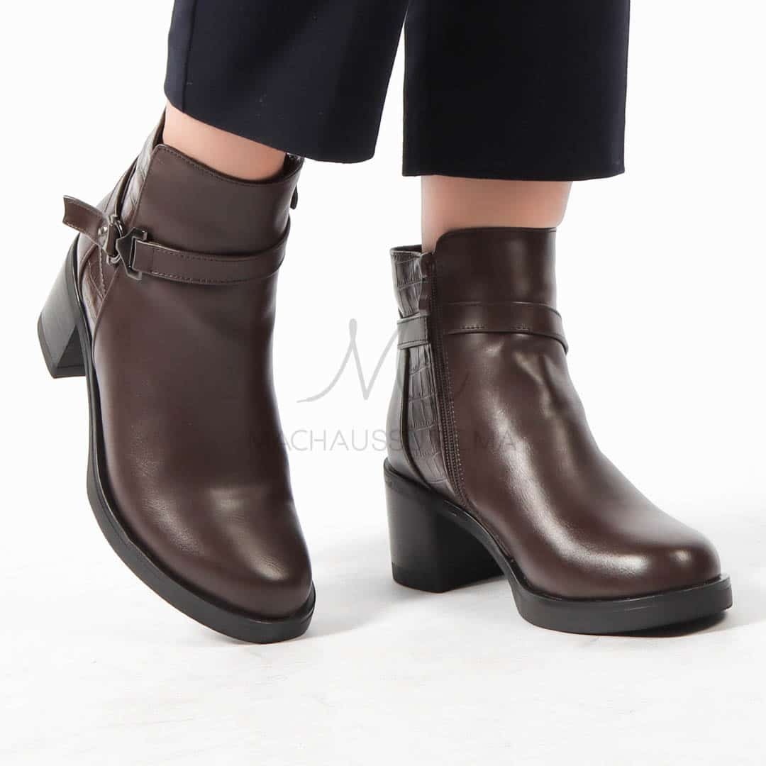 SHANON - Bottines Femmes en Marron.