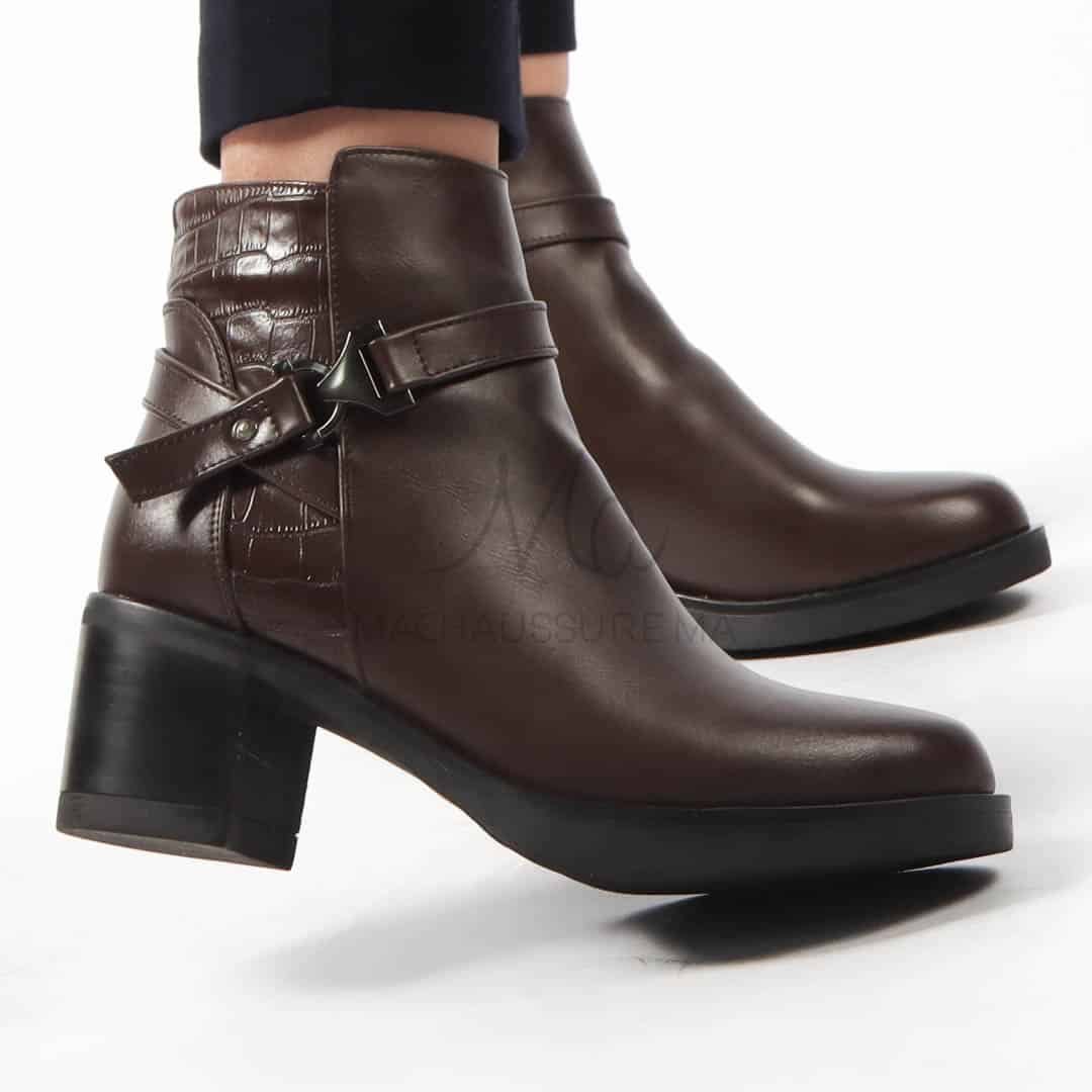 SHANON - Bottines Femmes en Marron.